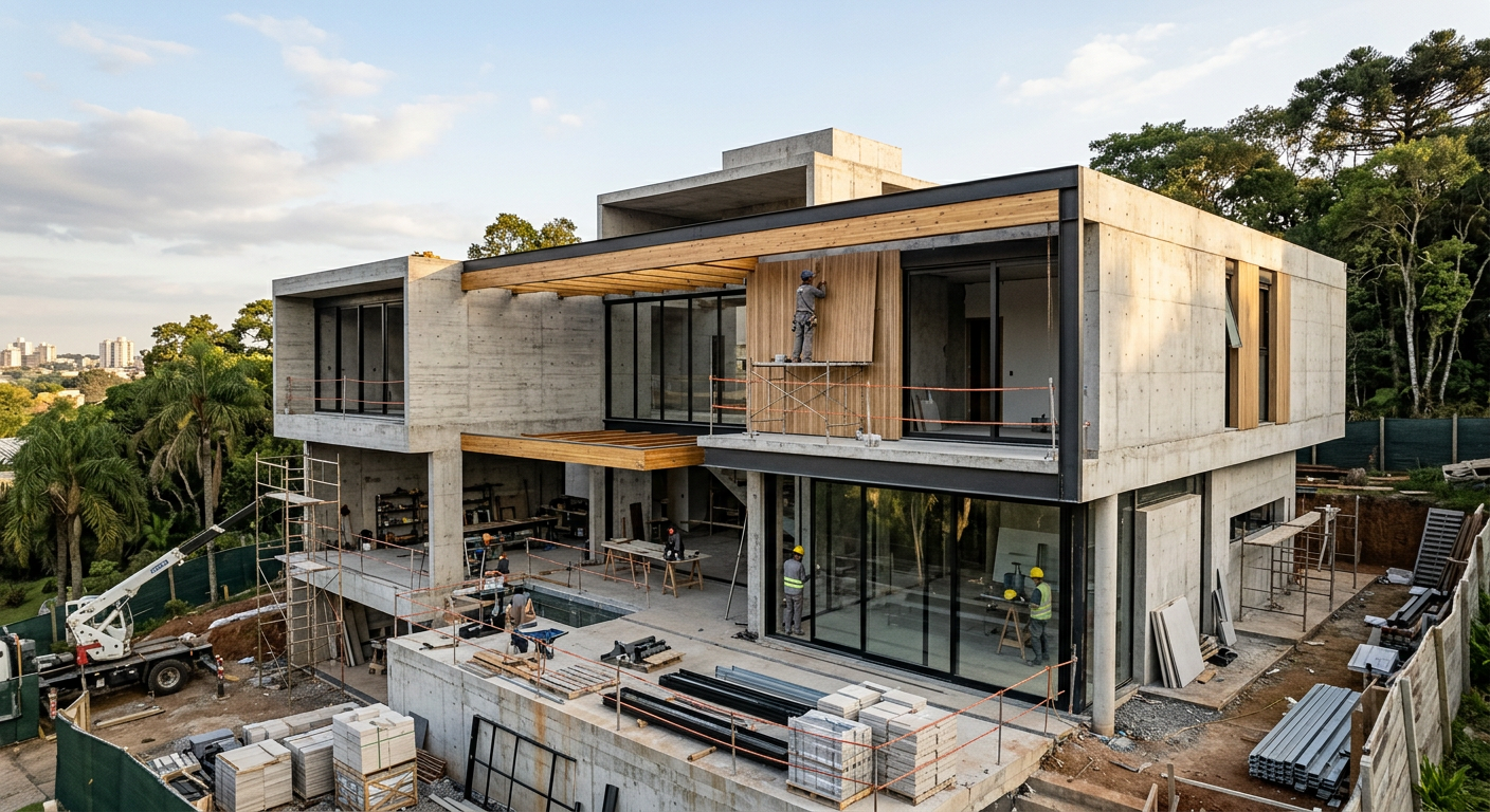 Residência contemporânea, controle e arquitetura integrada